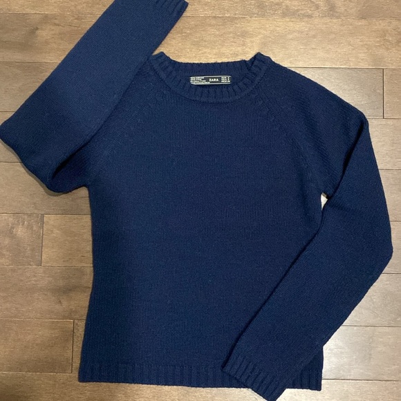 Zara - Navy Knit sweater Sz Small - Picture 9 of 11